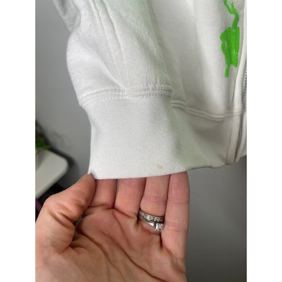 Urban Outfitters Project Social T Skeleton Hoodie Small Medium Zip Up Sweatshirt - Picture 7 of 12